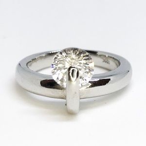 Sterling Silver Spinning Stone Ring